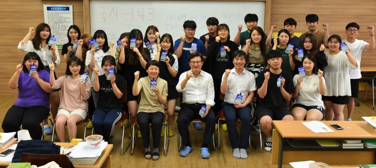 호원대학교 강희성 총장, 아이스크림 소통행보
