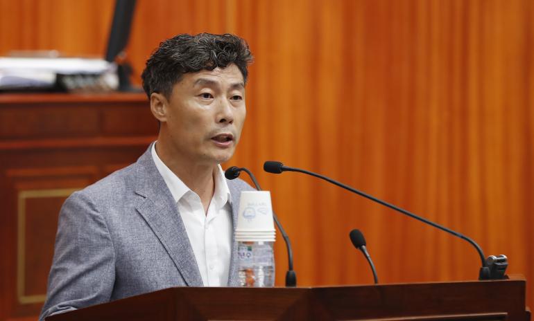 김경식 시의원 5분 발언 - 재해대책 미흡 질타 저류조 관리 점검 철저 요구