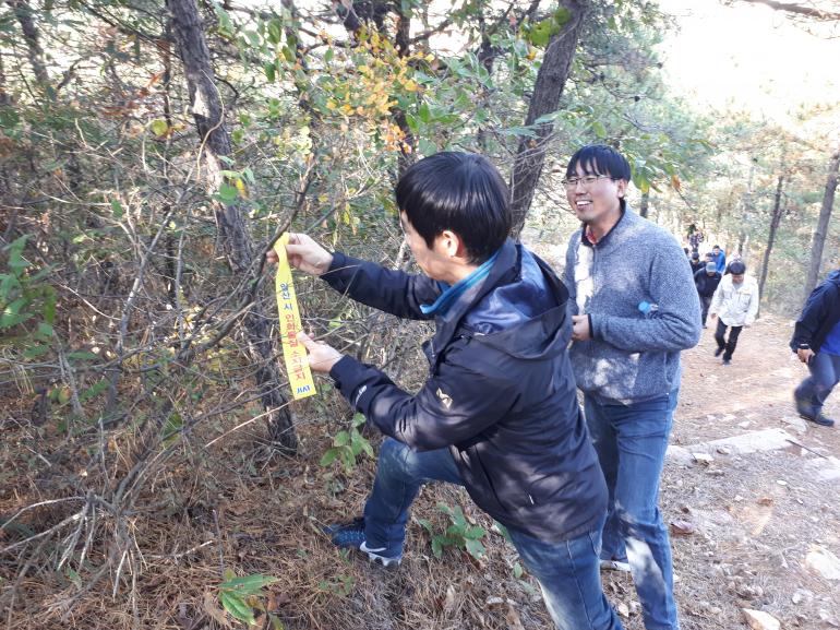 자동차융합기술원 청암산에서 산불조심 캠페인