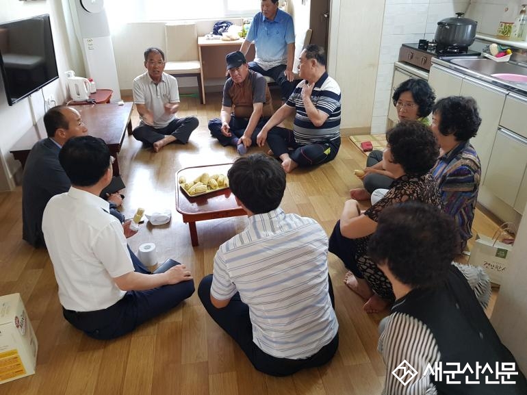 서준석 신임 미성동장, 폭염대비 경로당 순회 방문