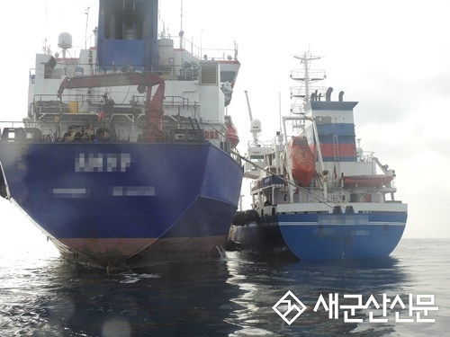 바다에서 무단으로 기름 옮긴 외국적 유조선 4척 검거