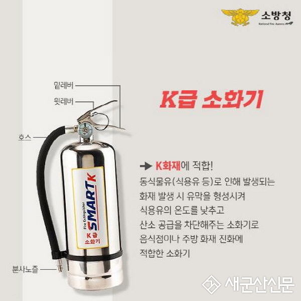 군산소방서, 주방용 K급소화기 비치 당부