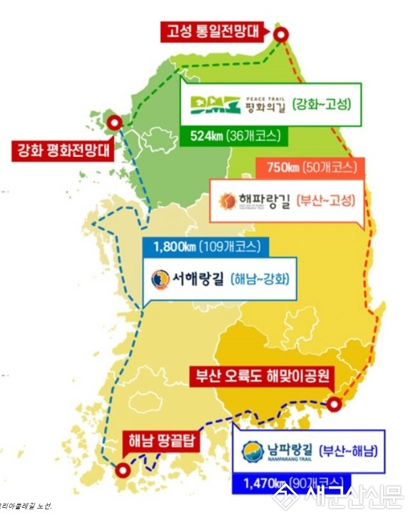 서해랑길 군산 개통식‧시간여행 에코투어 걷기행사