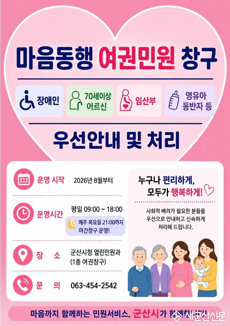 군산시, ‘마음동행 여권민원 창구’ 운영