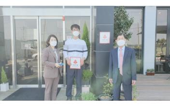 구암동, 카페 153 착한가게 현판식 전달