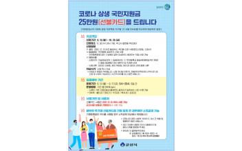 코로나 상생 국민지원금 선불카드 지급