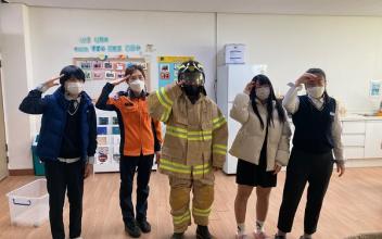 군산소방서, 산북중 미래소방관 체험교실 운영