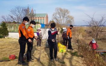 군산소방서, 청사 주변 철쭉 식목행사