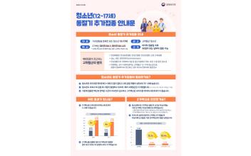 12-17세 청소년 대상 동절기 추가접종