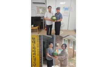 나운3동 지사협, 초복 맞이 경로당 수박 전달
